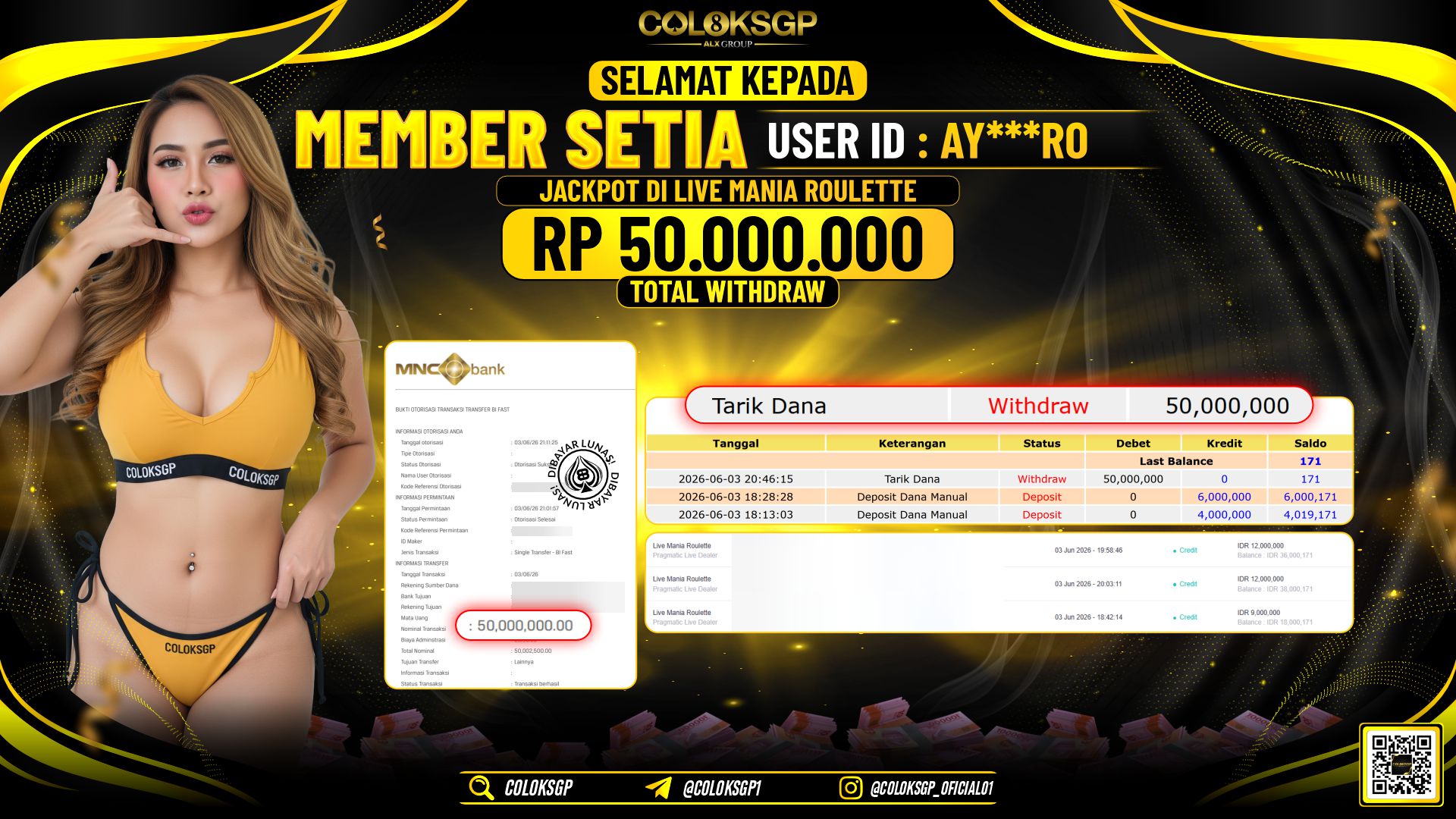COLOKSGP JACKPOT PRAGMATIC LIVE DEALER - LIVE MANIA ROULETTE