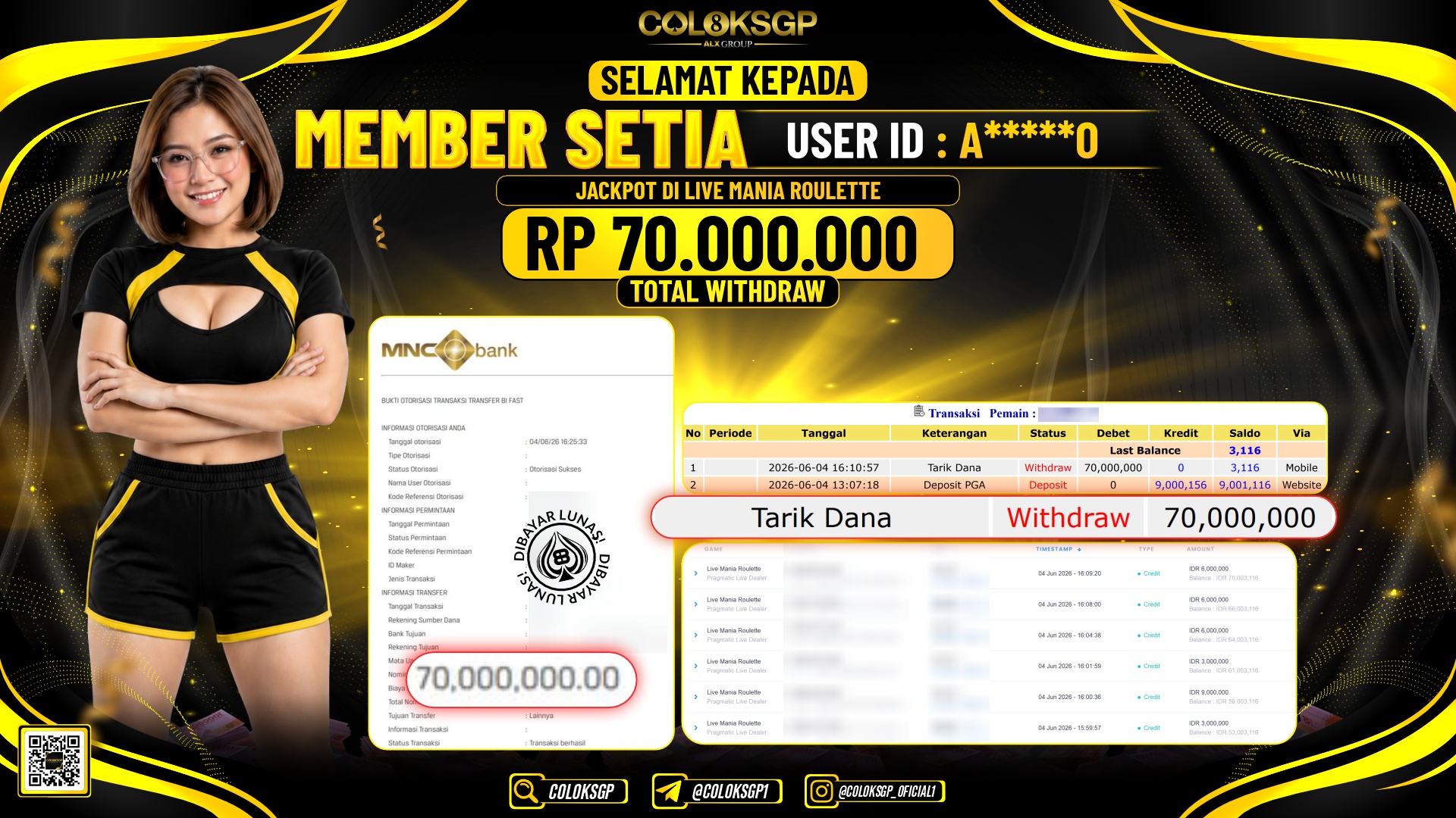 COLOKSGP JACKPOT PRAGMATIC LIVE DEALER - LIVE MANIA ROULETTE