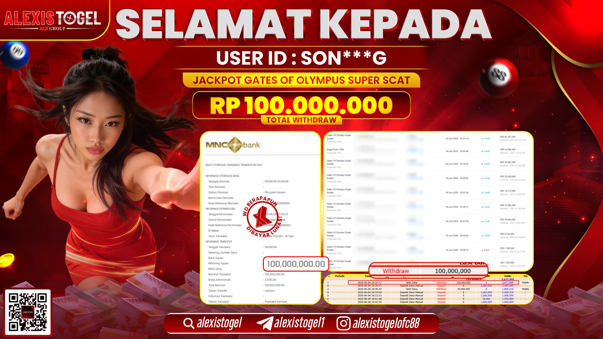 ALEXISTOGEL JACKPOT DI GATES OF OLYMPUS SUPER SCATTER RP.100.000.000,- LUNAS