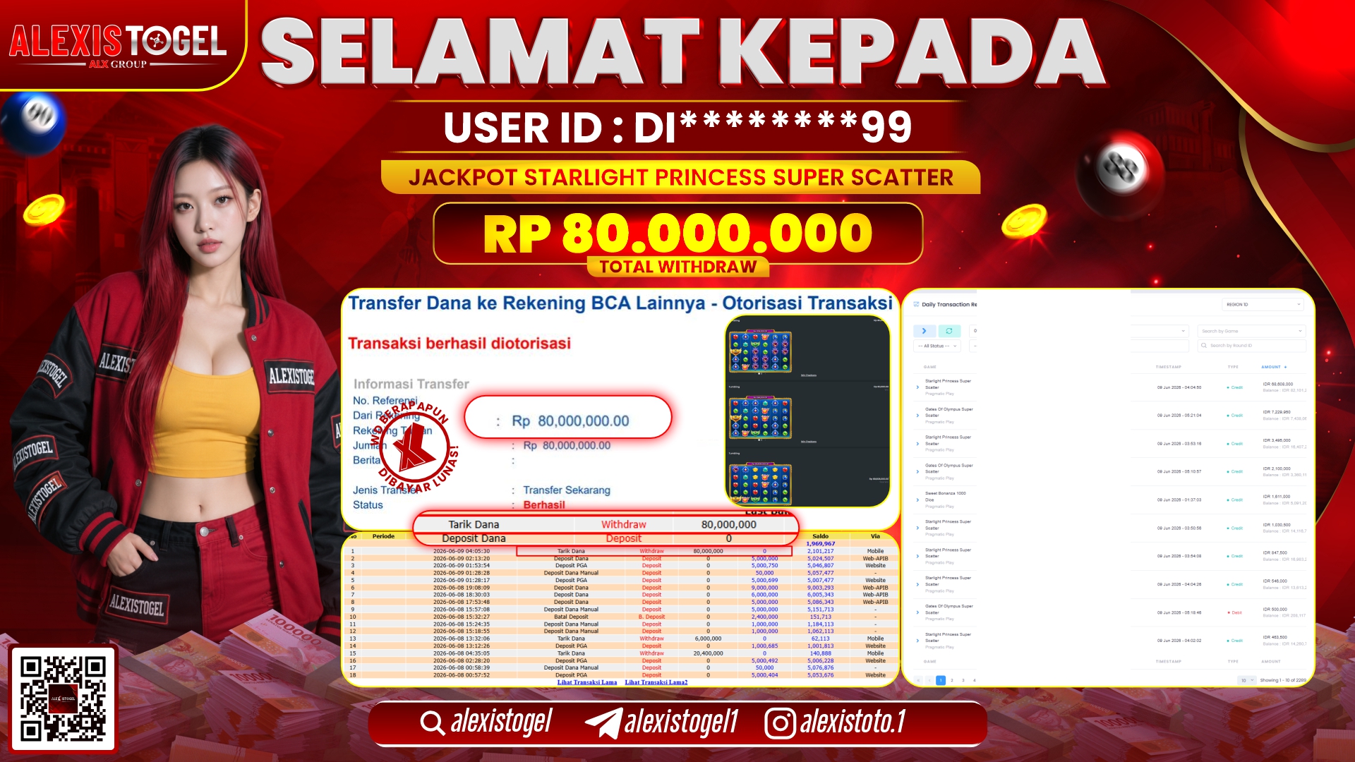 ALEXISTOGEL JACKPOT DI STARLIGHT PRINCESS SUPER SCATTER RP.80.000.000,- LUNAS
