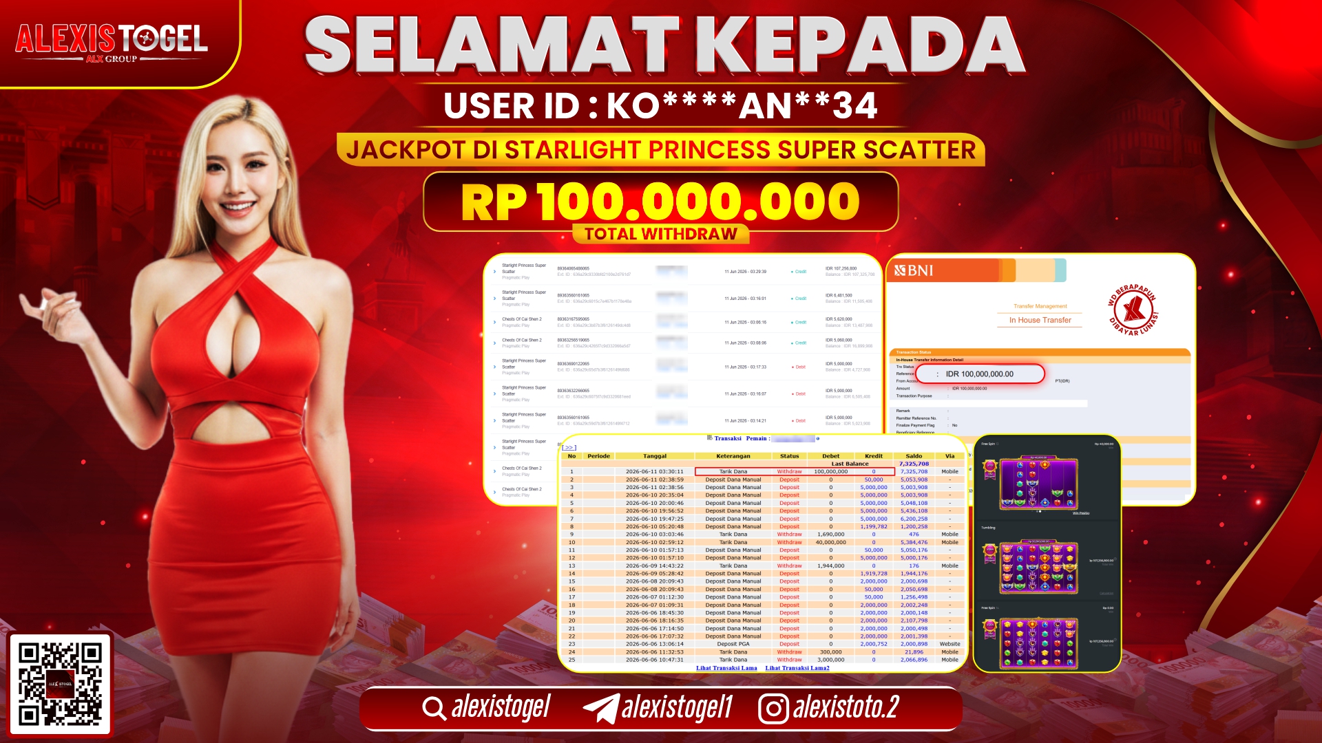 ALEXISTOGEL JACKPOT DI STARLIGHT PRINCESS SUPER SCATTER RP.100.000.000,- LUNAS