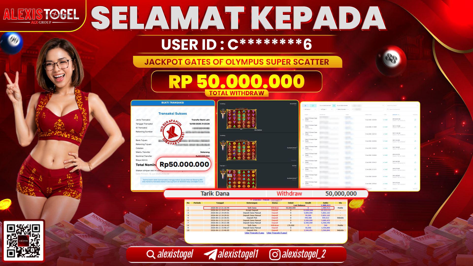 ALEXISTOGEL JACKPOT DI GATES OF OLYMPUS SUPER SCATTER RP.50.000.000,- LUNAS