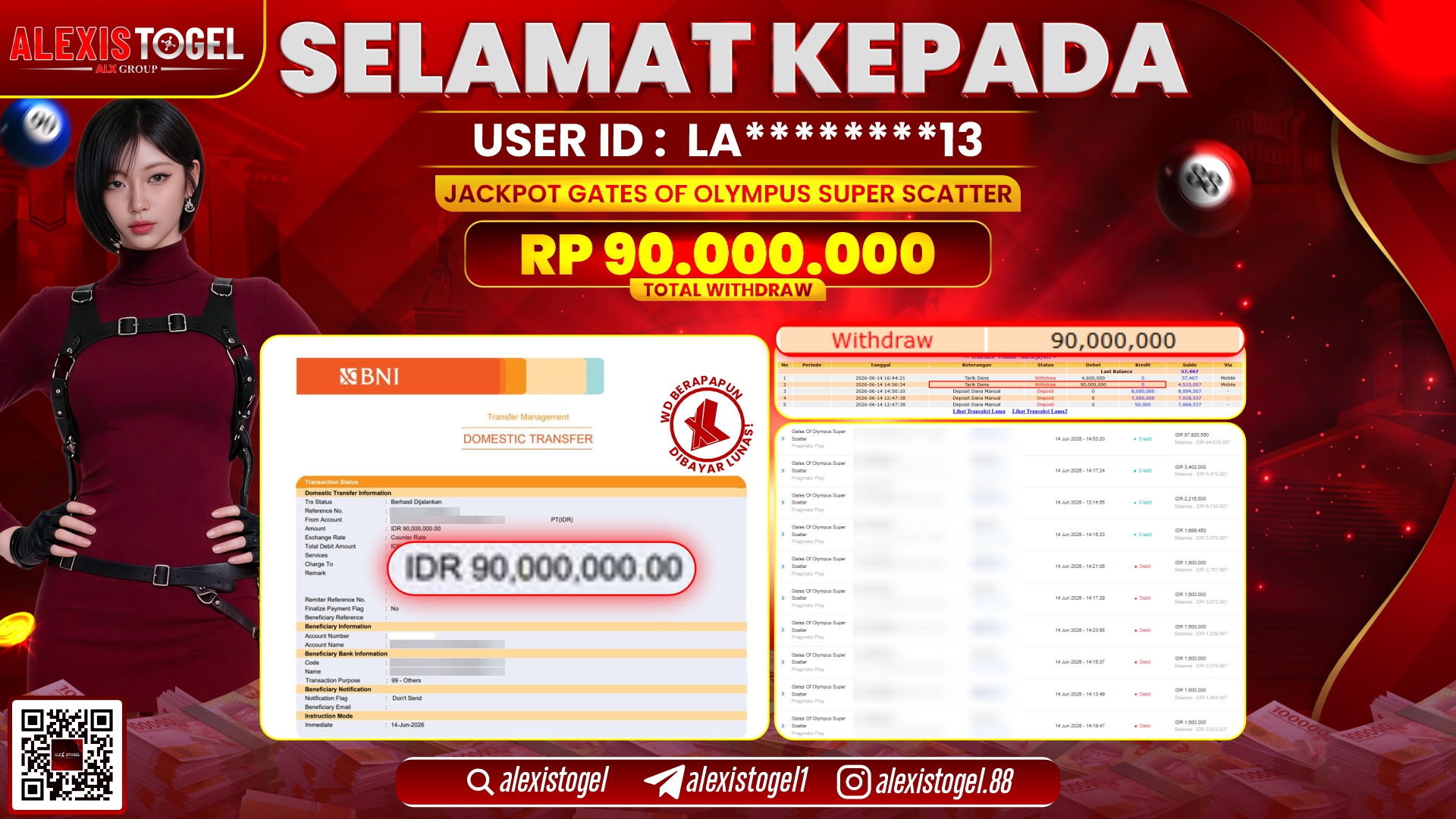 ALEXISTOGEL JACKPOT DI GATES OF OLYMPUS SUPER SCATTER RP.90.000.000,- LUNAS