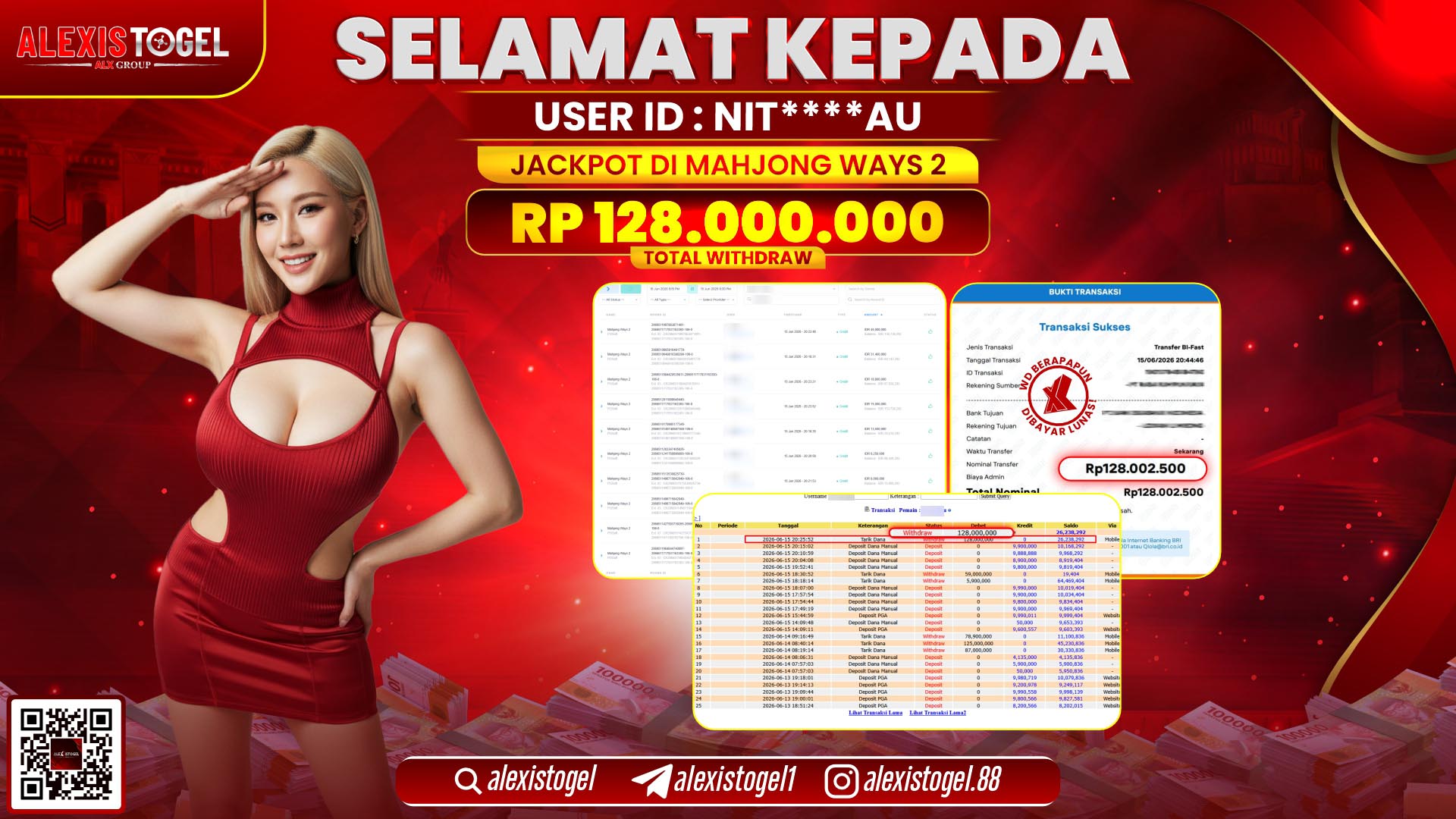 ALEXISTOGEL JACKPOT DI MAHJONG WAYS 2 RP.128.000.000,- LUNAS