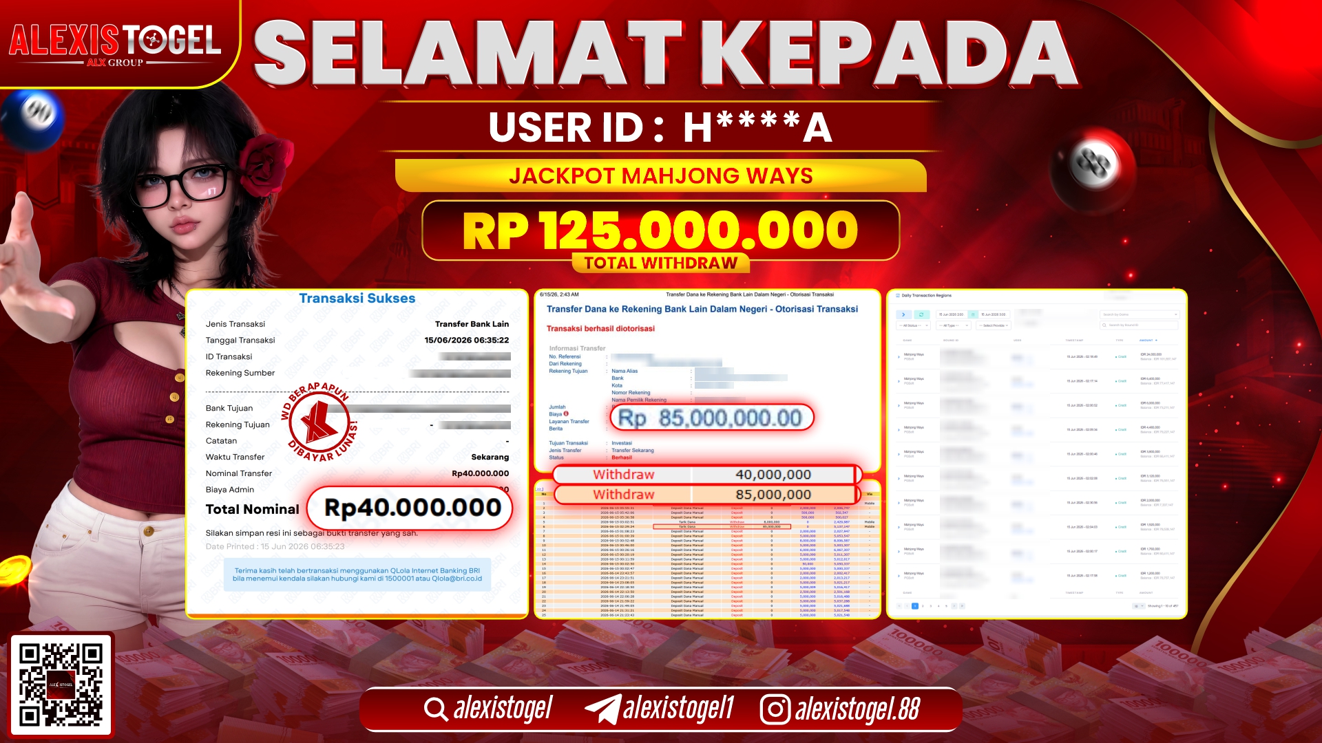 ALEXISTOGEL JACKPOT DI MAHJONG WAYS RP.125.000.000,- LUNAS