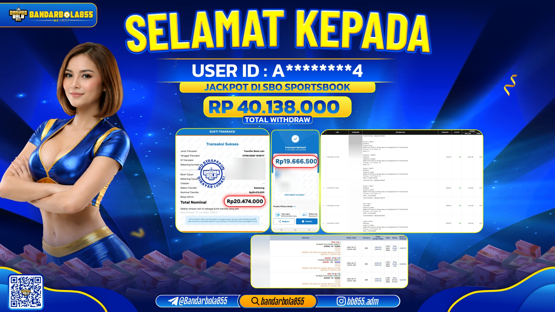 JACKPOT BANDARBOLA855 DI SBO SPORTSBOOK Rp40.138.000, - LUNAS🎖