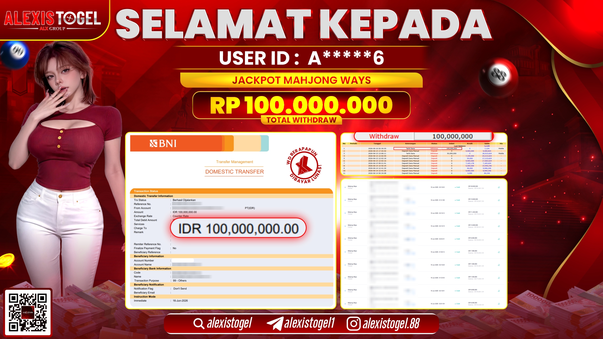 ALEXISTOGEL JACKPOT DI MAHJONG WAYS  RP.100.000.000,- LUNAS