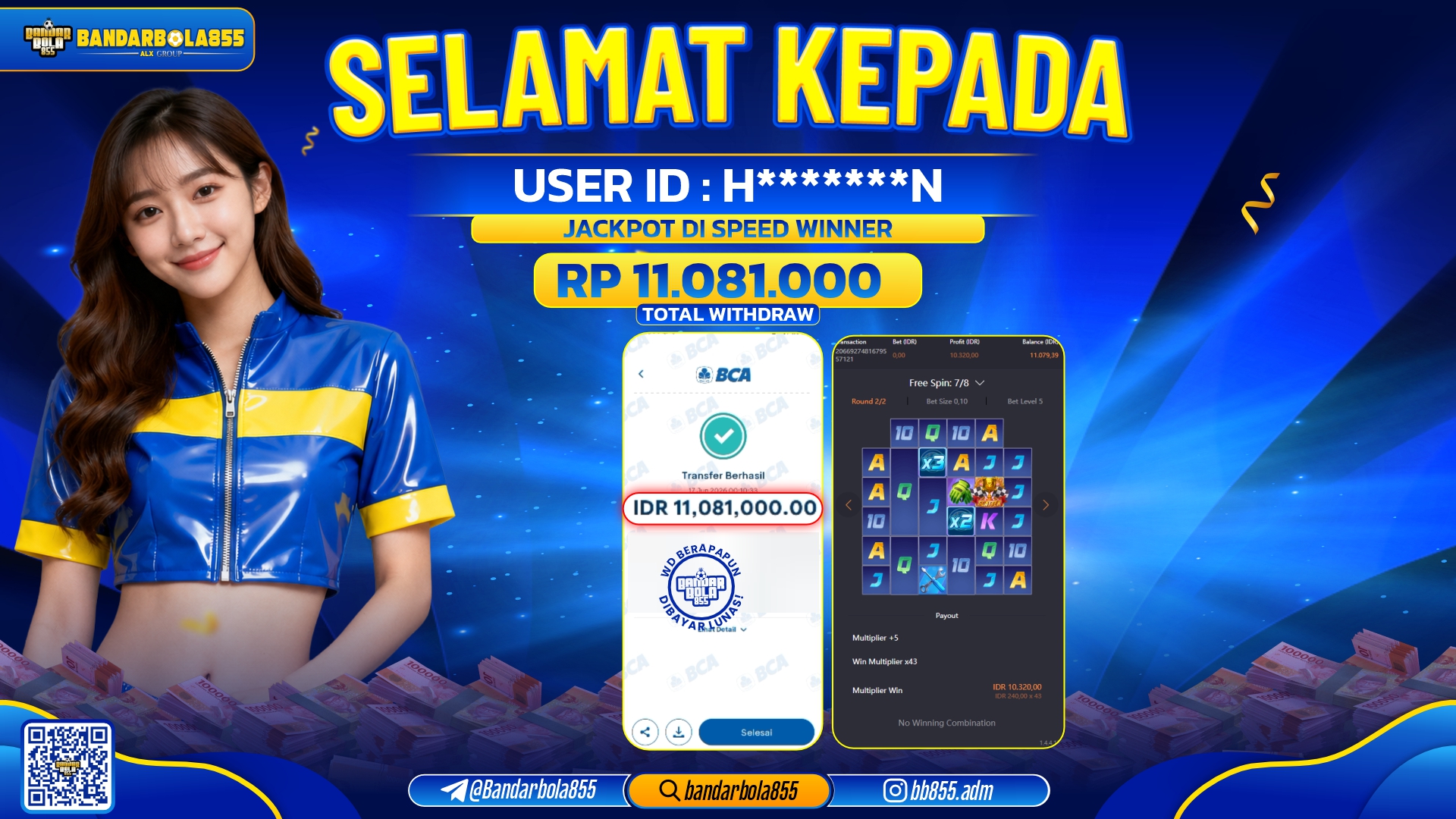 JACKPOT BANDARBOLA855 DI SPEED WINNER Rp11.081.000, - LUNAS🎖