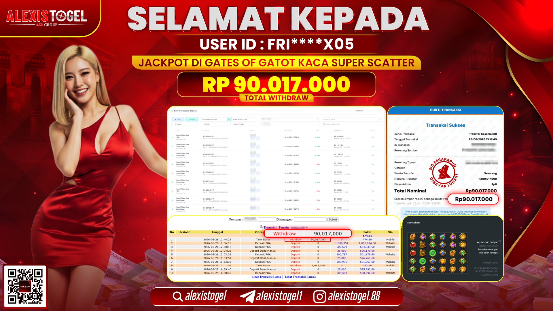 ALEXISTOGEL JACKPOT DI GATES OF GATOT KACA SUPER SCATTER RP.90.017.000,- LUNAS