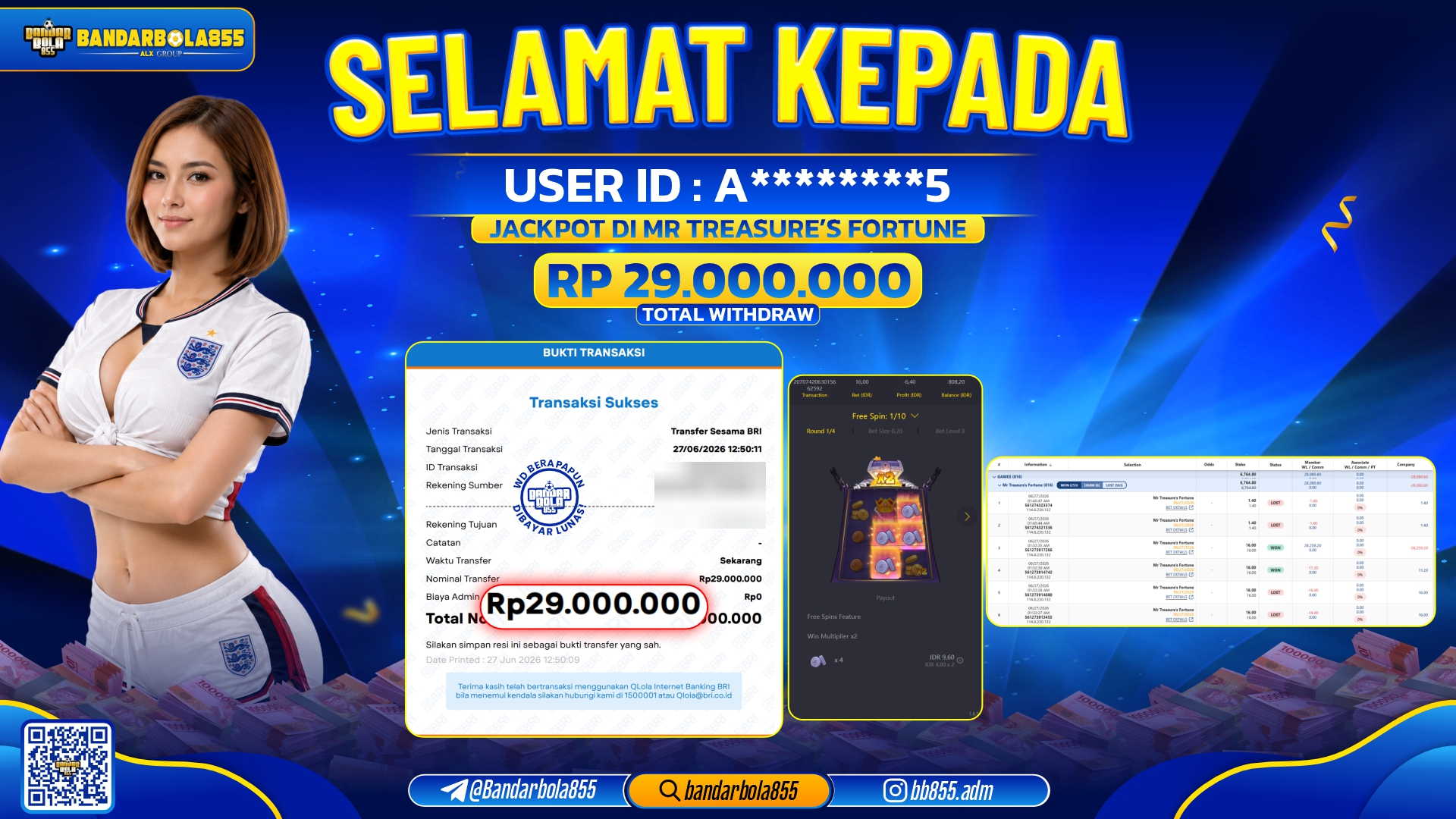 JACKPOT BANDARBOLA855 DI MR TREASURES FORTUNE Rp29.000.000, - LUNAS🎖