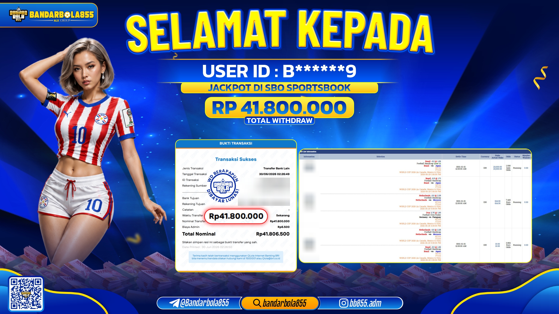 JACKPOT BANDARBOLA855 DI SBO SPORTSBOOK Rp41.800.000, - LUNAS🎖