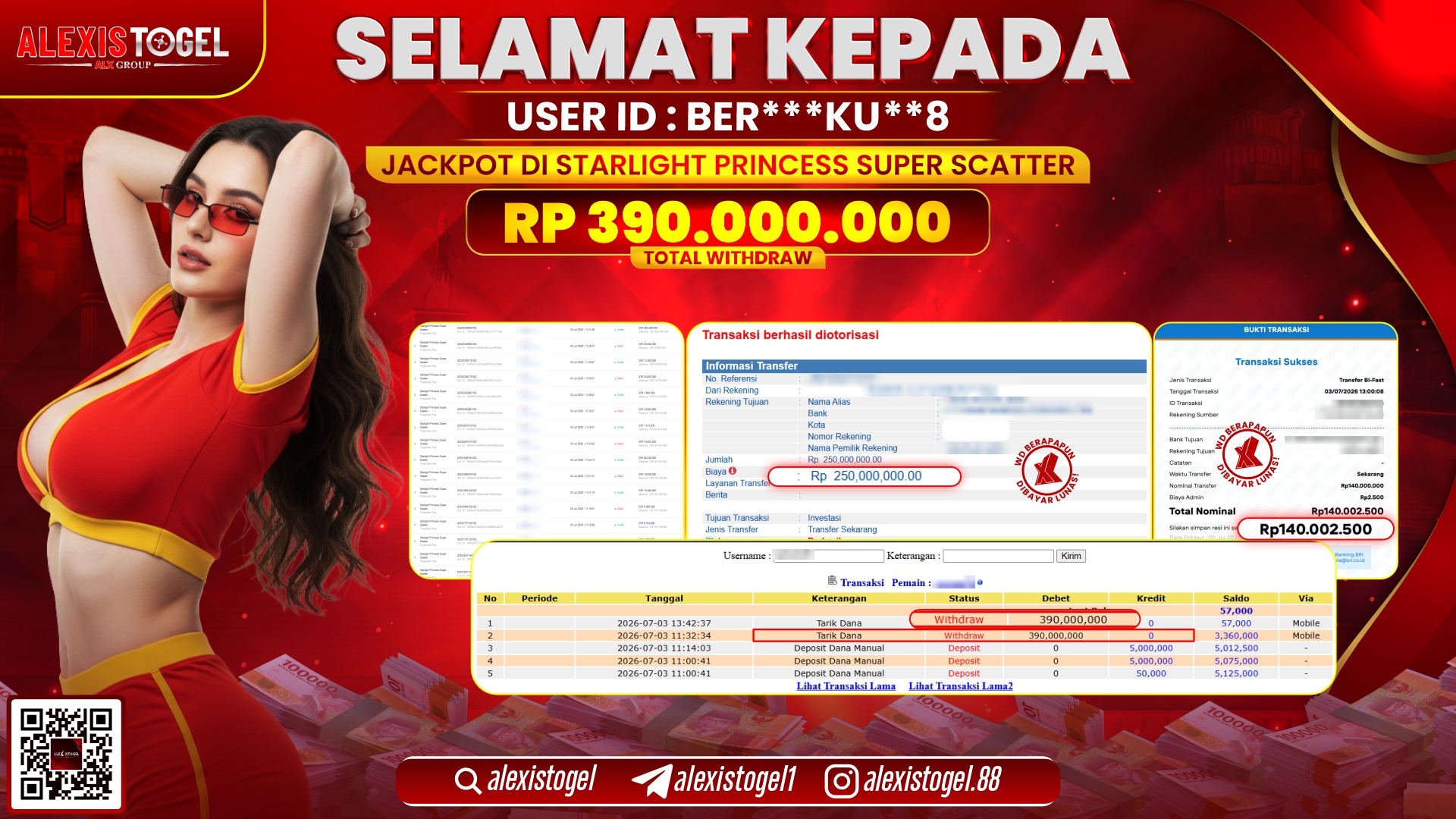 ALEXISTOGEL JACKPOT DI STARLIGHT PRINCESS SUPER SCATTER RP.390.000.000,- LUNAS