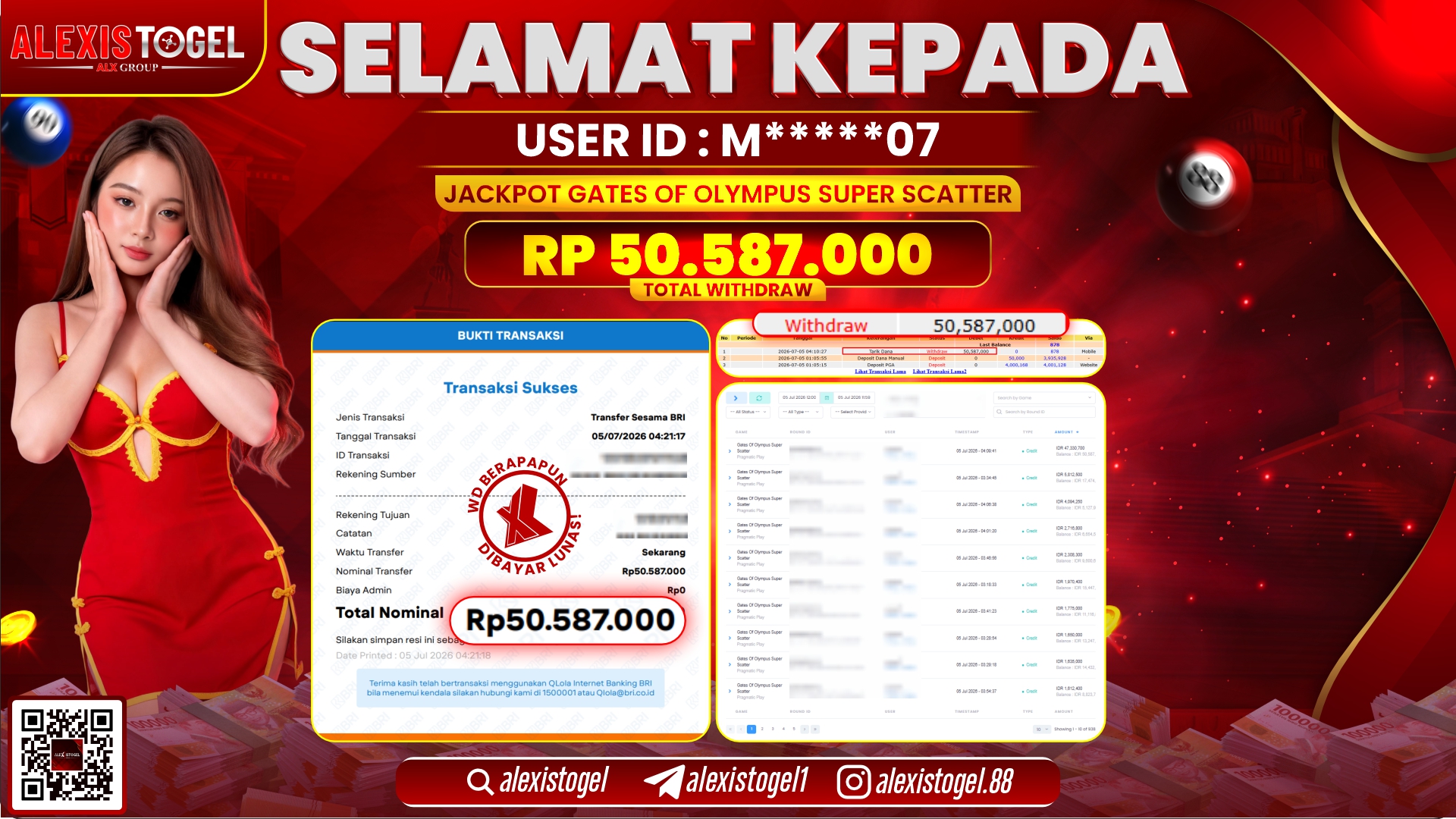 ALEXISTOGEL JACKPOT DI GATES OF OLYMPUS SUPER SCATTER RP.50.587.000,- LUNAS
