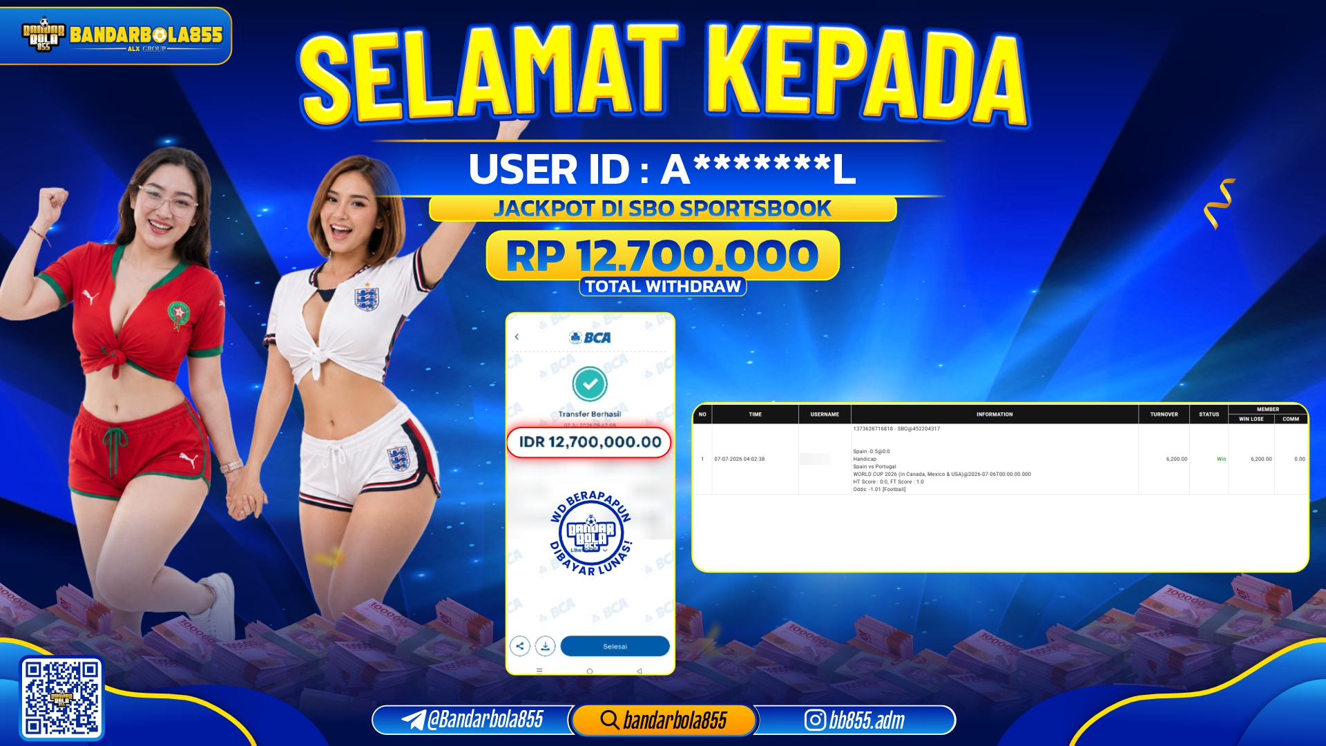 JACKPOT BANDARBOLA855 DI SBO SPORTSBOOK Rp12.700.000, - LUNAS🎖