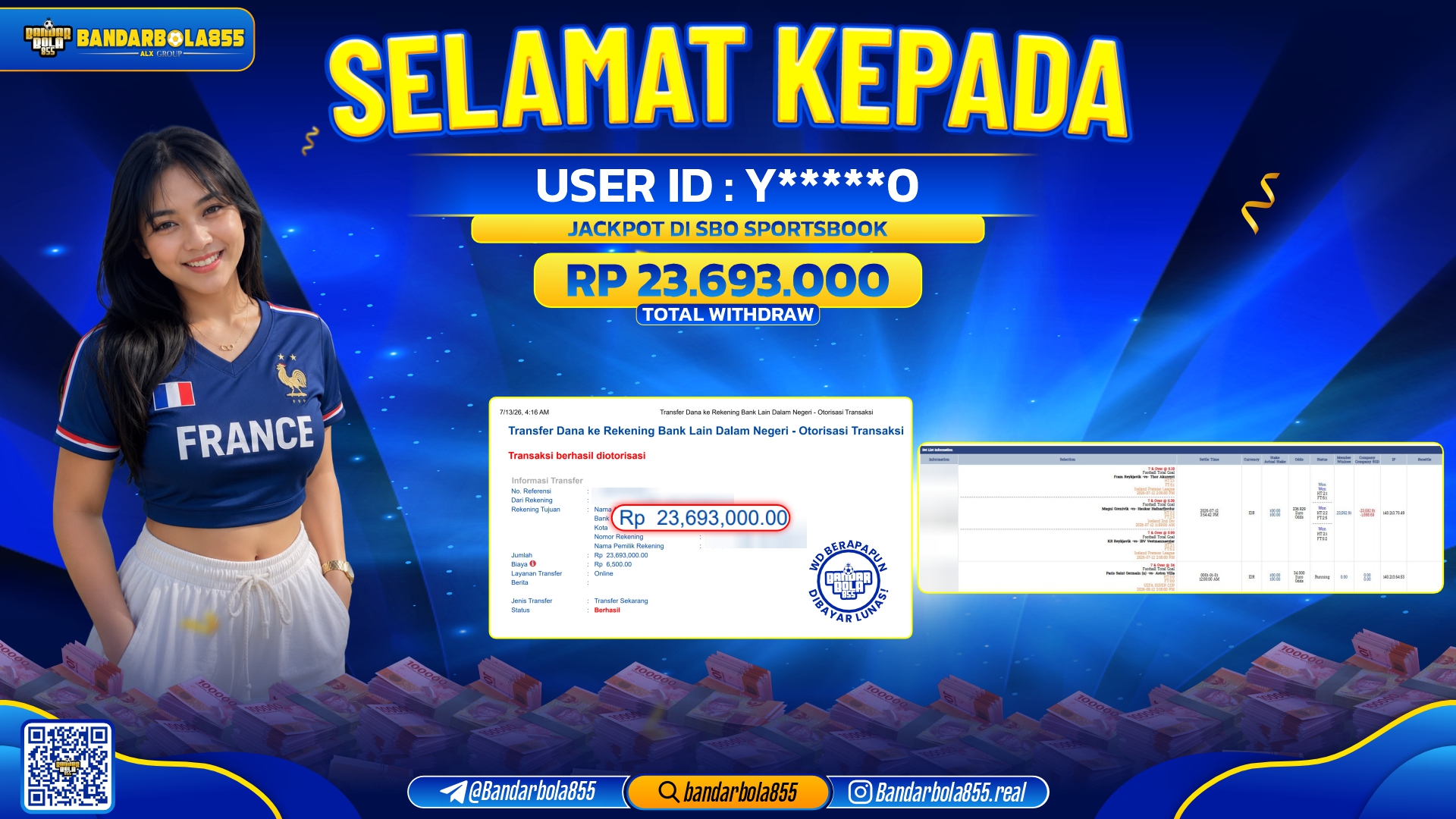 JACKPOT BANDARBOLA855 DI SBO SPORTSBOOK Rp23.693.000, - LUNAS🎖