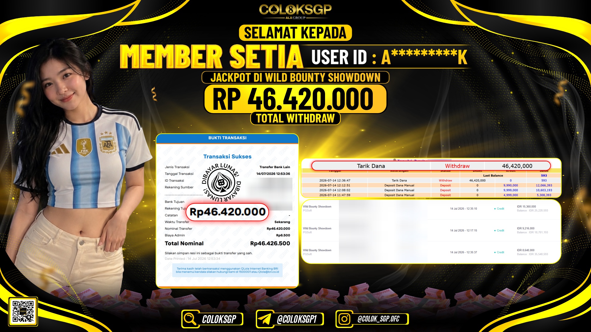 COLOKSGP JACKPOT PGSOFT - WILD BOUNTY SHOWDOWN RP46.420.000,- LUNAS