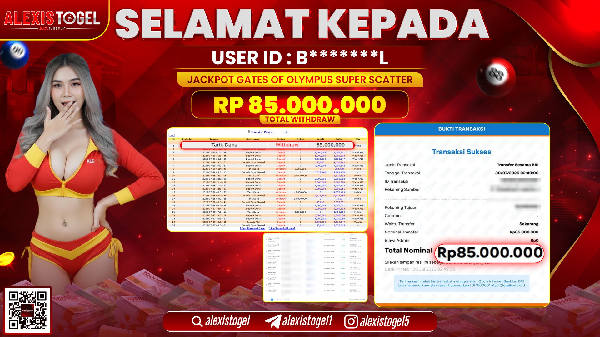 ALEXISTOGEL JACKPOT DI GATES OF OLYMPUS SUPER SCATTER RP.85.000.000,- LUNAS