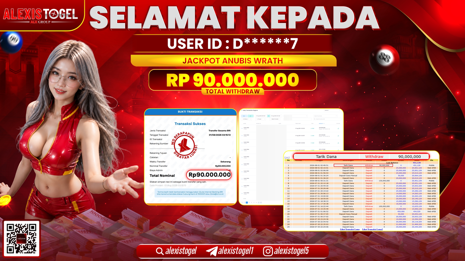 ALEXISTOGEL JACKPOT DI ANUBIS WRATH RP.90.000.000,- LUNAS