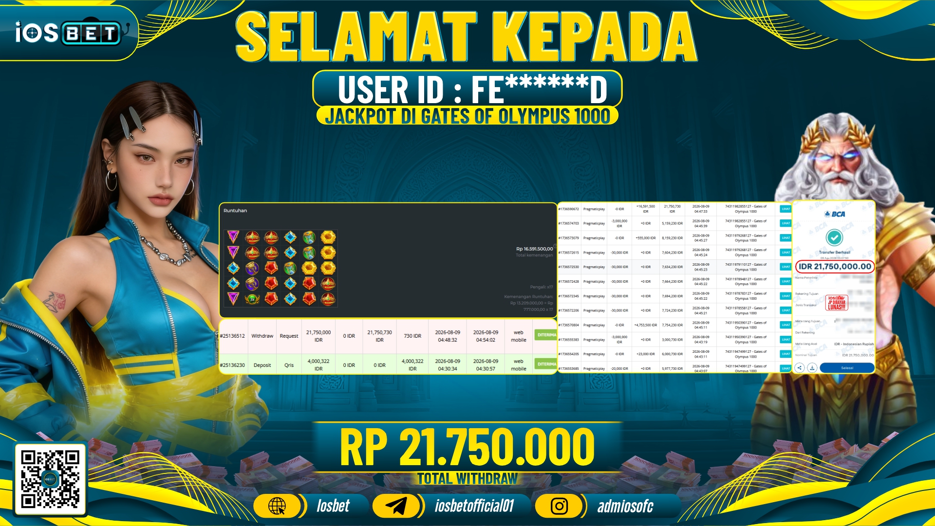 Bukti Pembayaran LUNAS SLOT GAME GACOR Rp.17.000.000.-