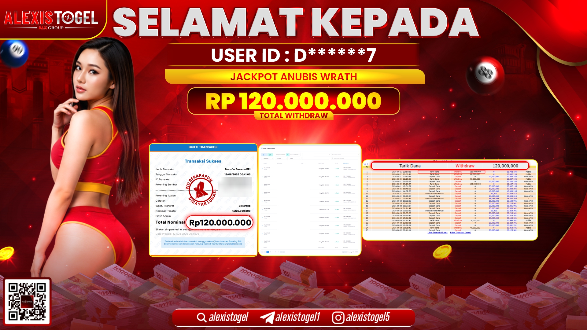 ALEXISTOGEL JACKPOT DI ANUBIS WRATH RP.120.000.000,- LUNAS