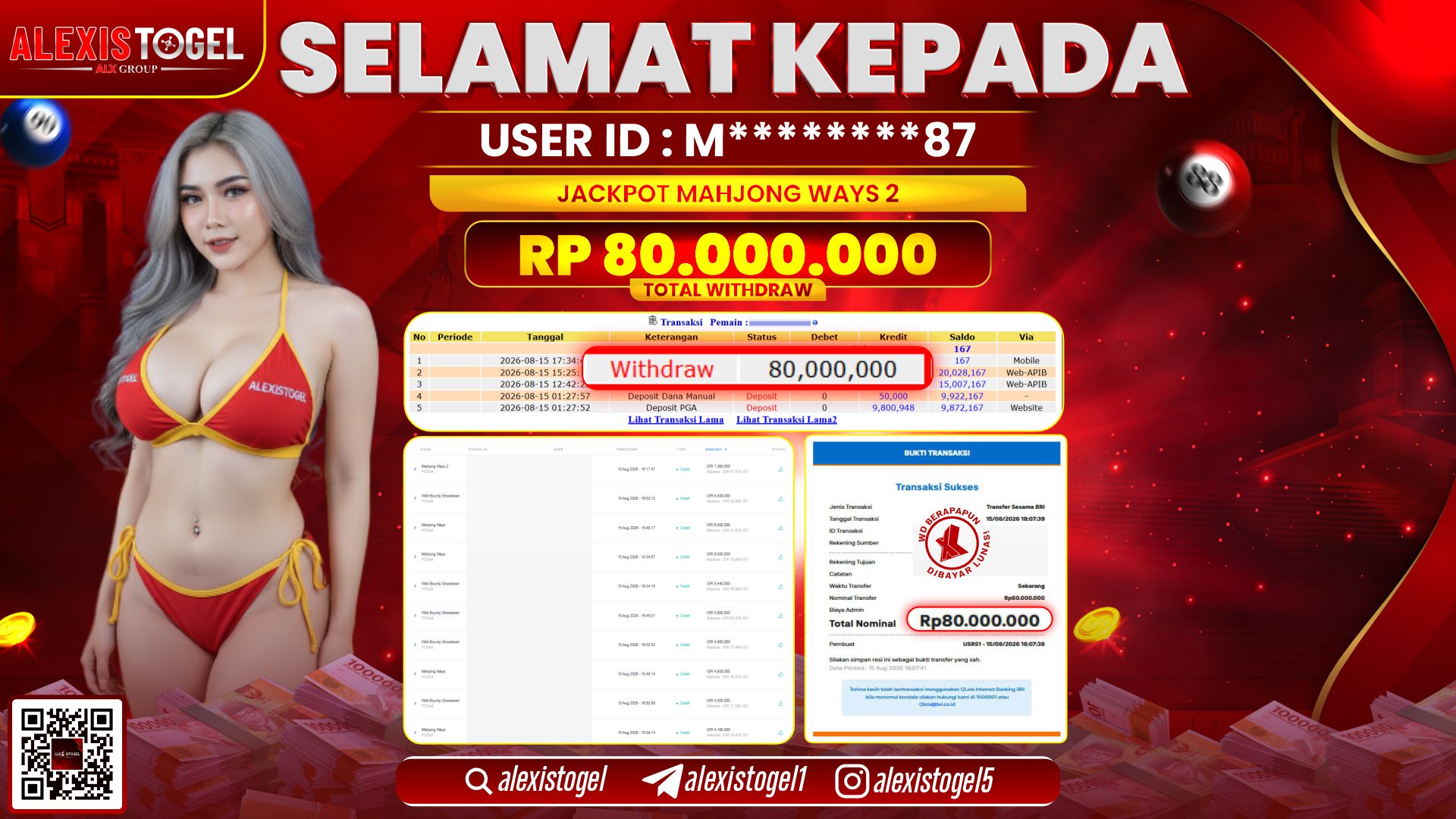 ALEXISTOGEL JACKPOT DI MAHJONG WAYS 2 RP.80.000.000,- LUNAS