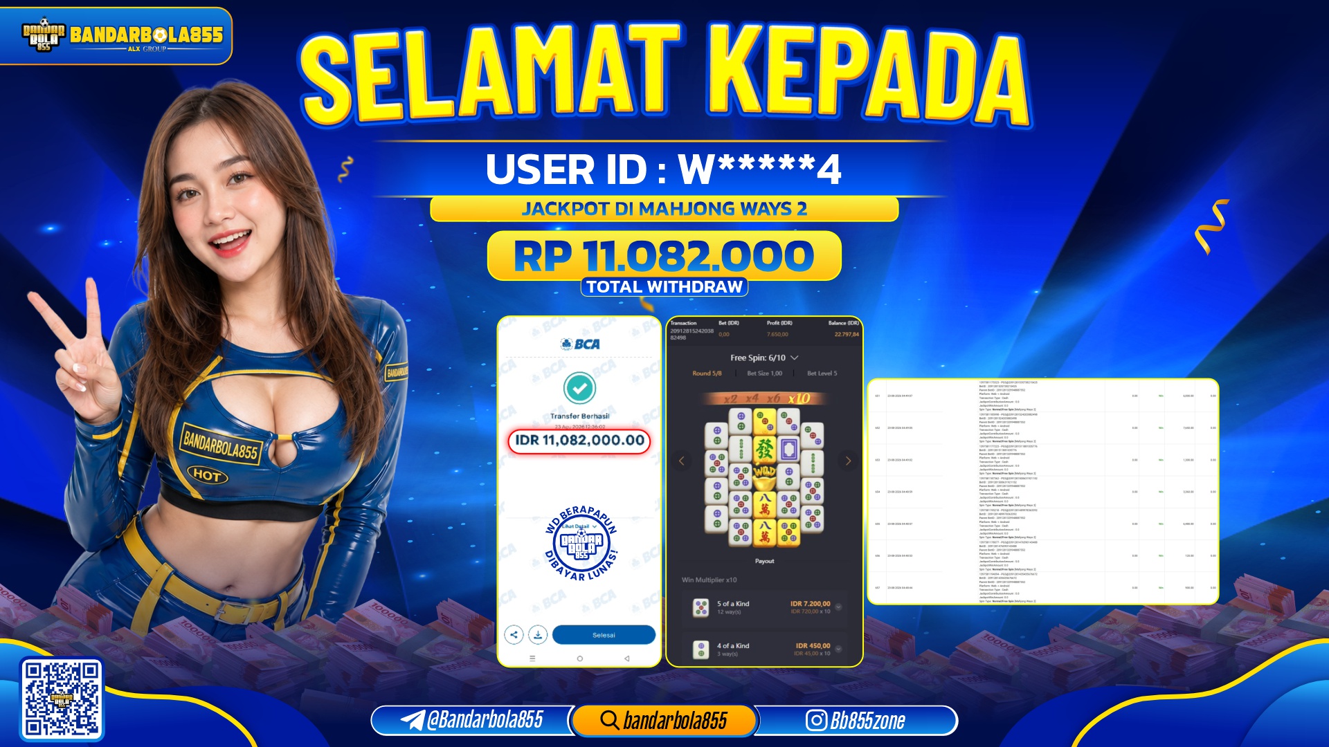 JACKPOT BANDARBOLA855 DI MAHJONG WAYS 2 Rp11.082.000, - LUNAS🎖