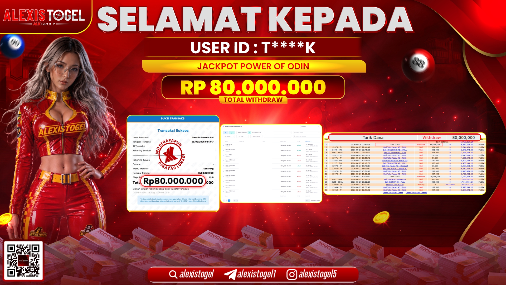 ALEXISTOGEL JACKPOT DI POWER OF ODIN RP.80.000.000,- LUNAS