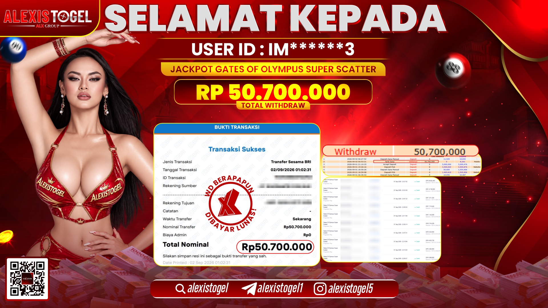 ALEXISTOGEL JACKPOT DI GATES OF OLYMPUS SUPER SCATTER RP.50.700.000,- LUNAS