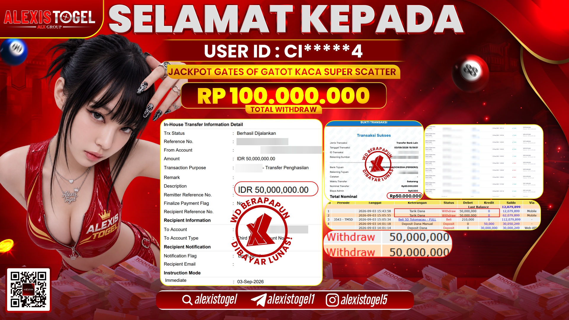 ALEXISTOGEL JACKPOT DI GATES OF GATOT KACA SUPER SCATTER RP.100.000.000,- LUNAS