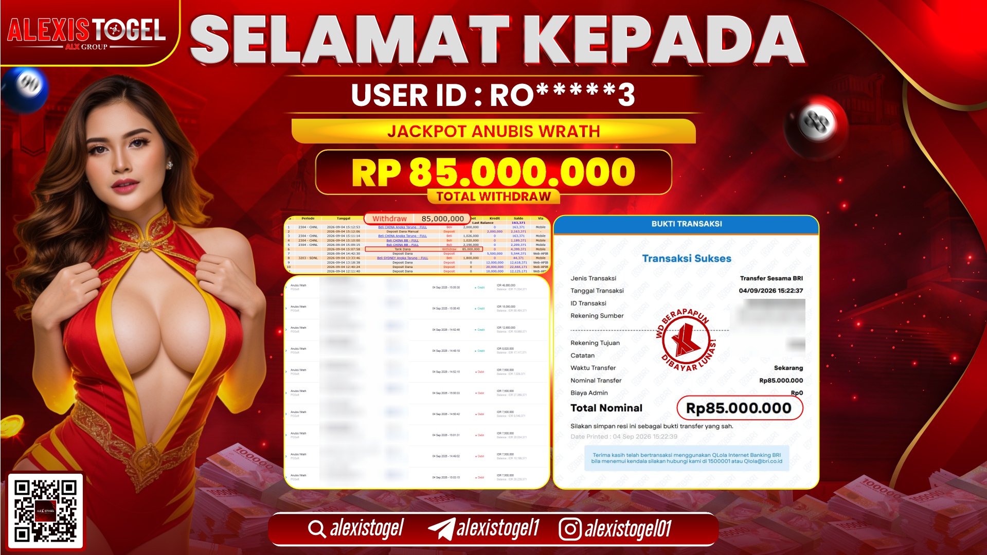 ALEXISTOGEL JACKPOT DI ANUBIS WRATH RP.85.000.000,- LUNAS