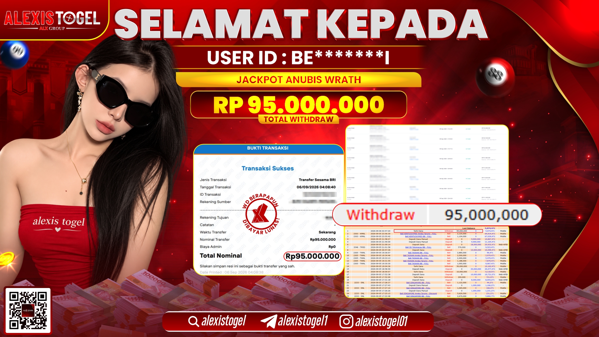 ALEXISTOGEL JACKPOT DI ANUBIS WRATH RP.95.000.000,- LUNAS