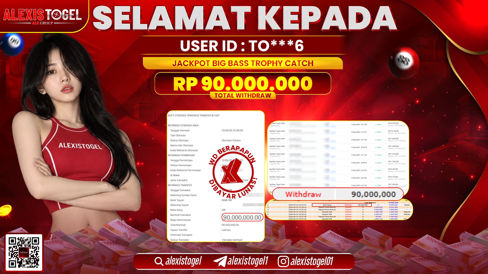 ALEXISTOGEL JACKPOT DI BIG BASS TROPHY CATCH RP.90.000.000,- LUNAS