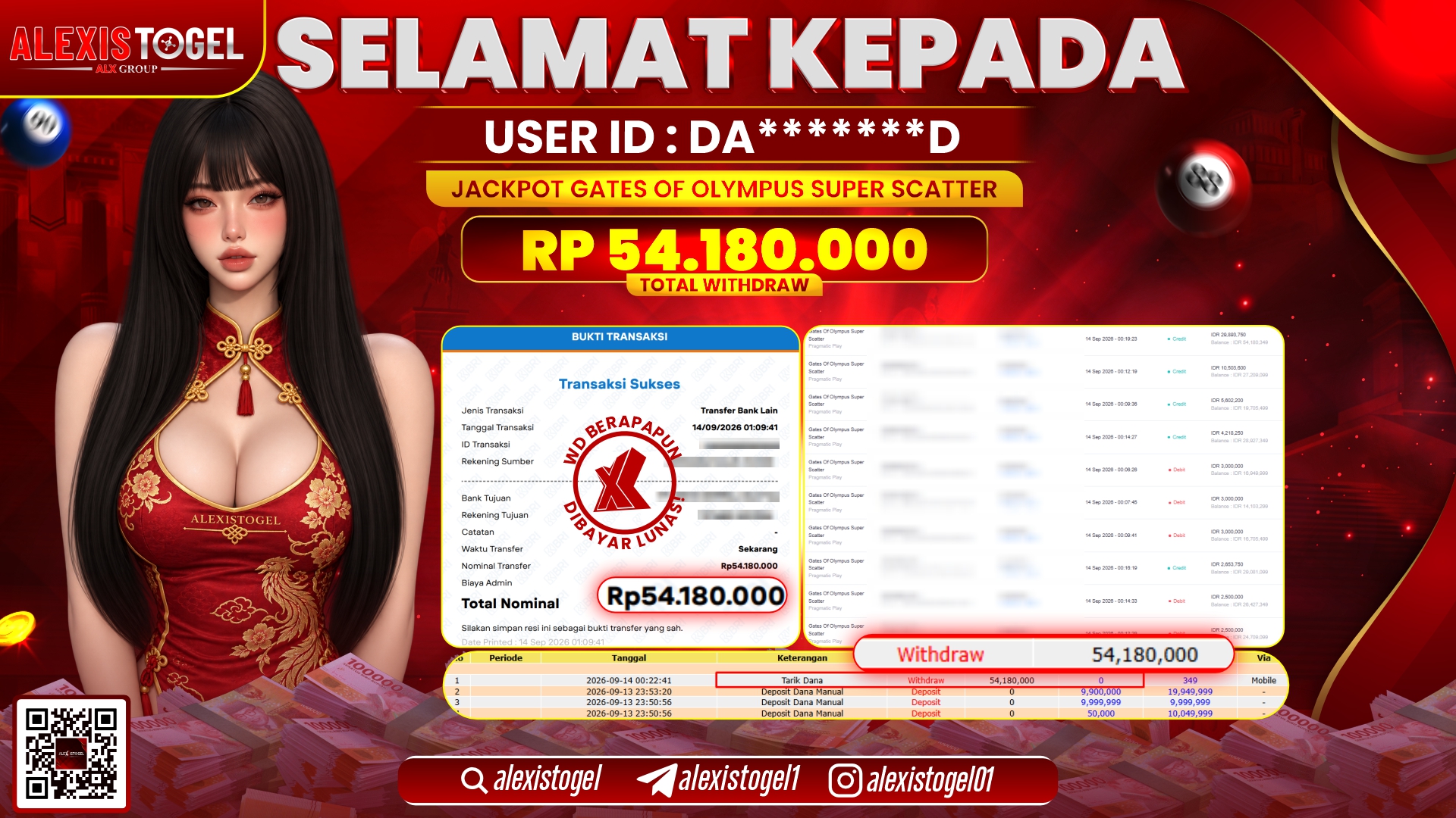 ALEXISTOGEL JACKPOT DI GATES OF OLYMPUS SUPER SCATTER RP.54.180.000,- LUNAS