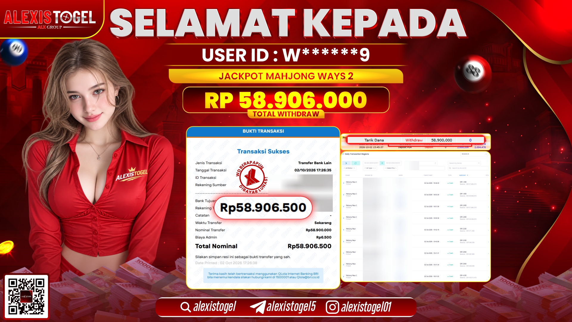 ALEXISTOGEL JACKPOT DI MAHJONG WAYS 2 RP.58.906.000,- LUNAS