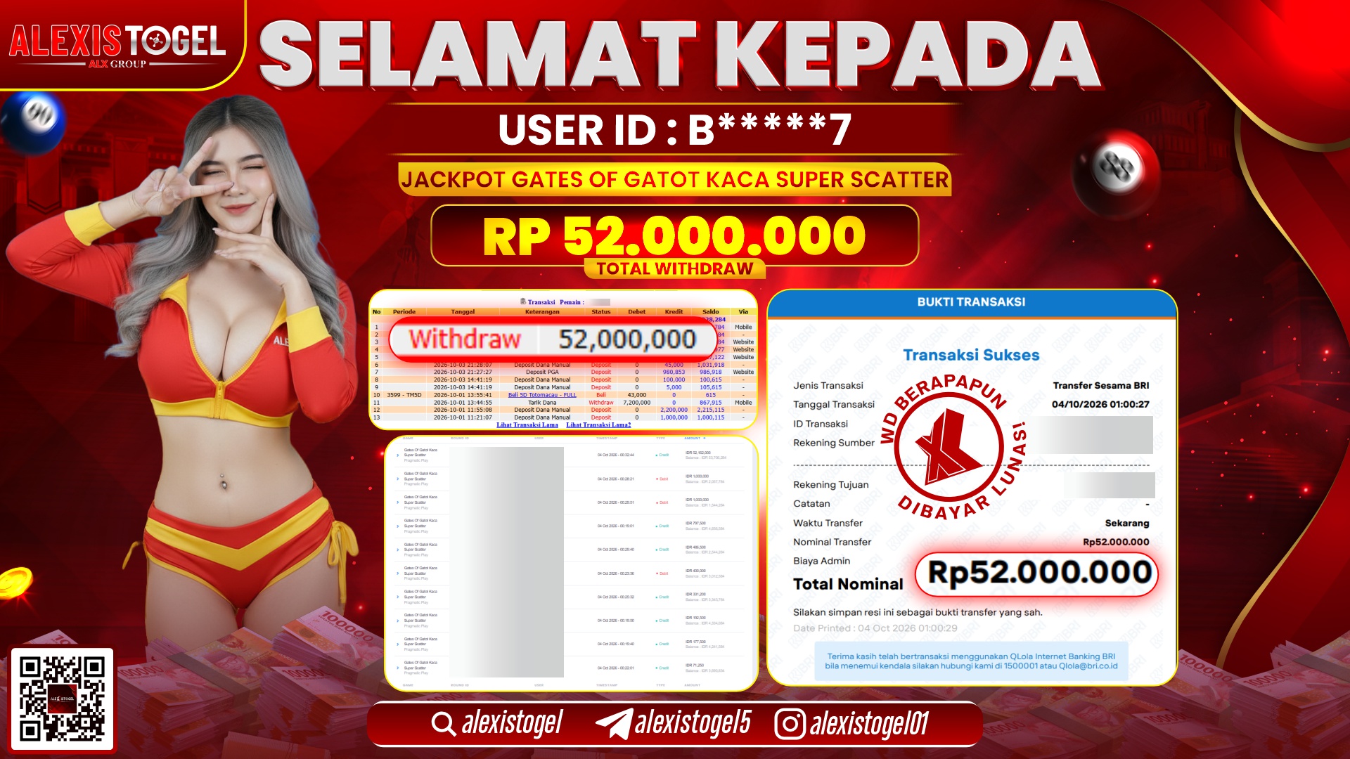 ALEXISTOGEL JACKPOT DI GATES OF GATOT KACA SUPER SCATTER RP.52.000.000,- LUNAS