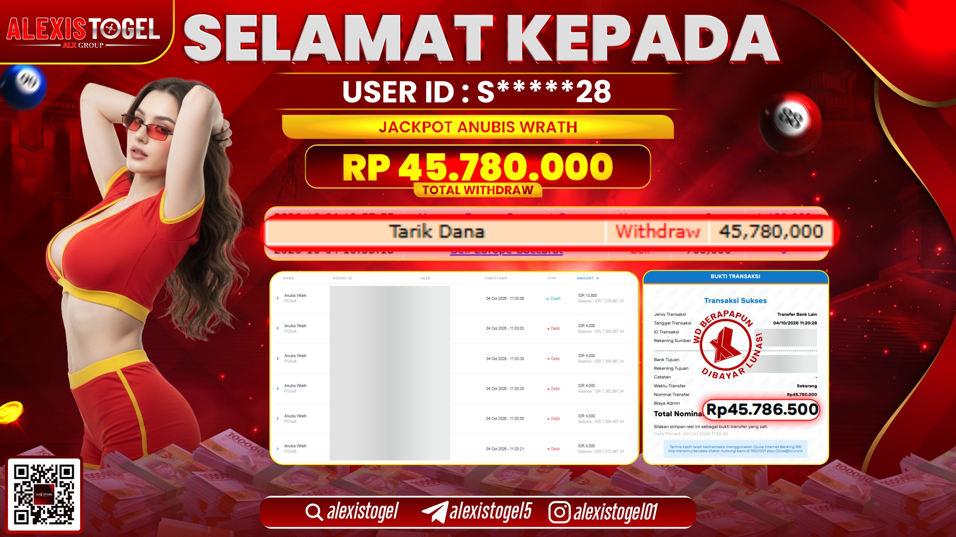 ALEXISTOGEL JACKPOT DI ANUBIS WRATH RP.45.780.000,- LUNAS