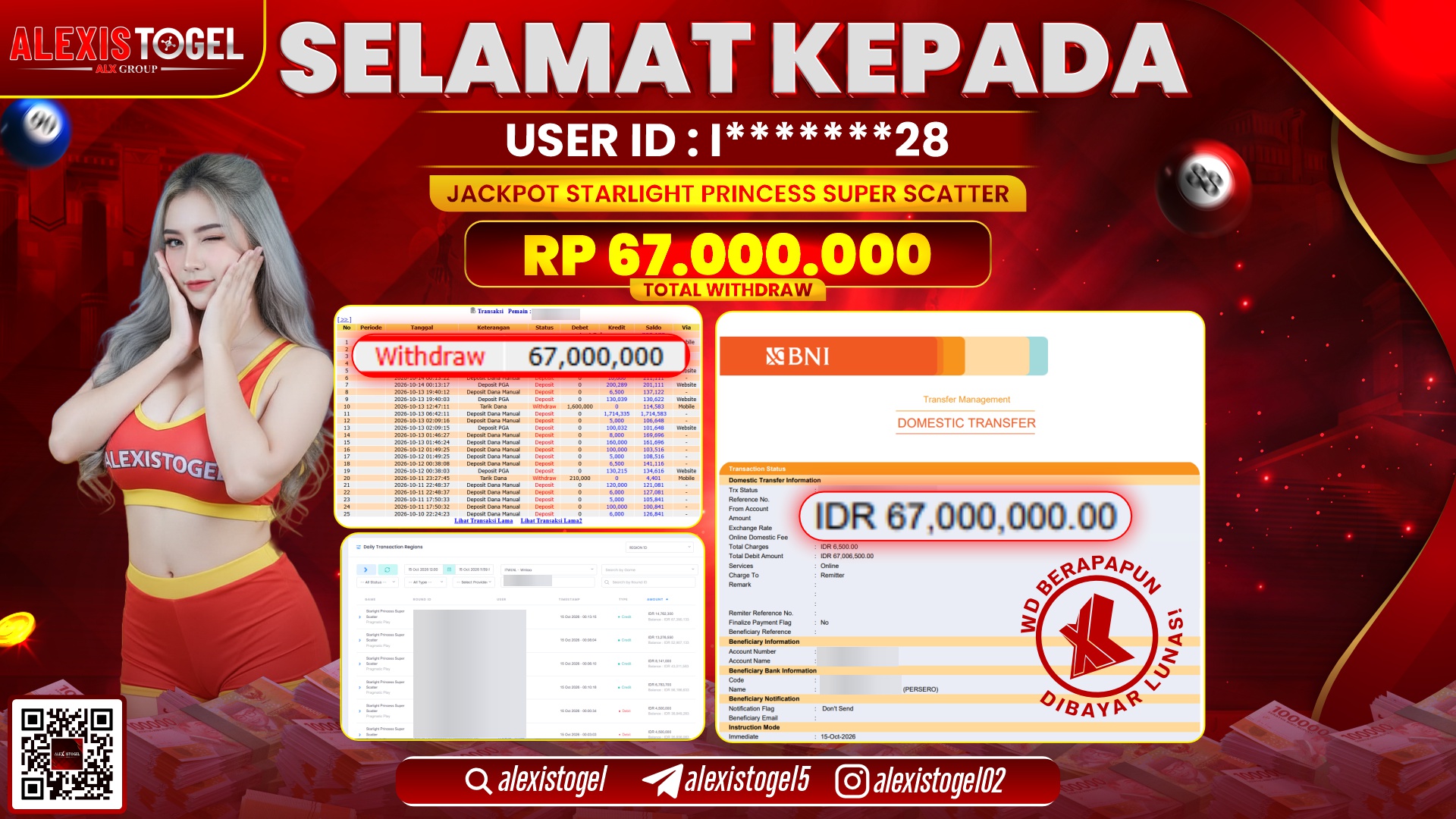 ALEXISTOGEL JACKPOT DI STARLIGHT PRINCESS SUPER SCATTER RP.67.000.000,- LUNAS